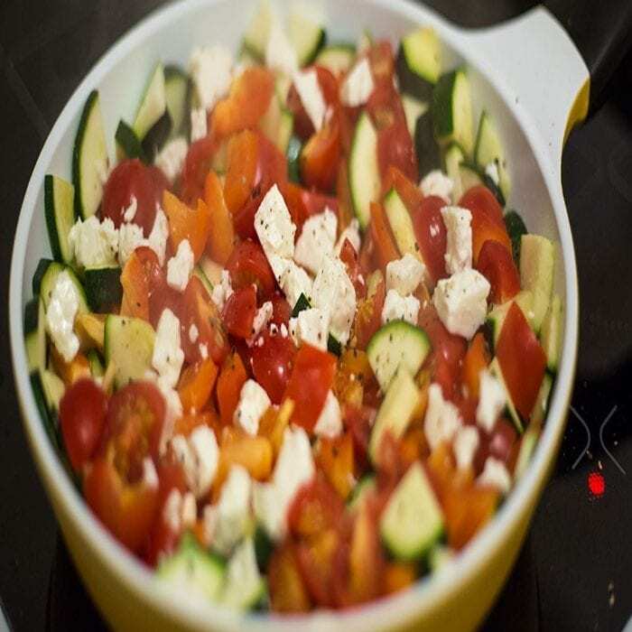 Tomaten Zucchini Pfanne mit Feta | Essen Rezepte