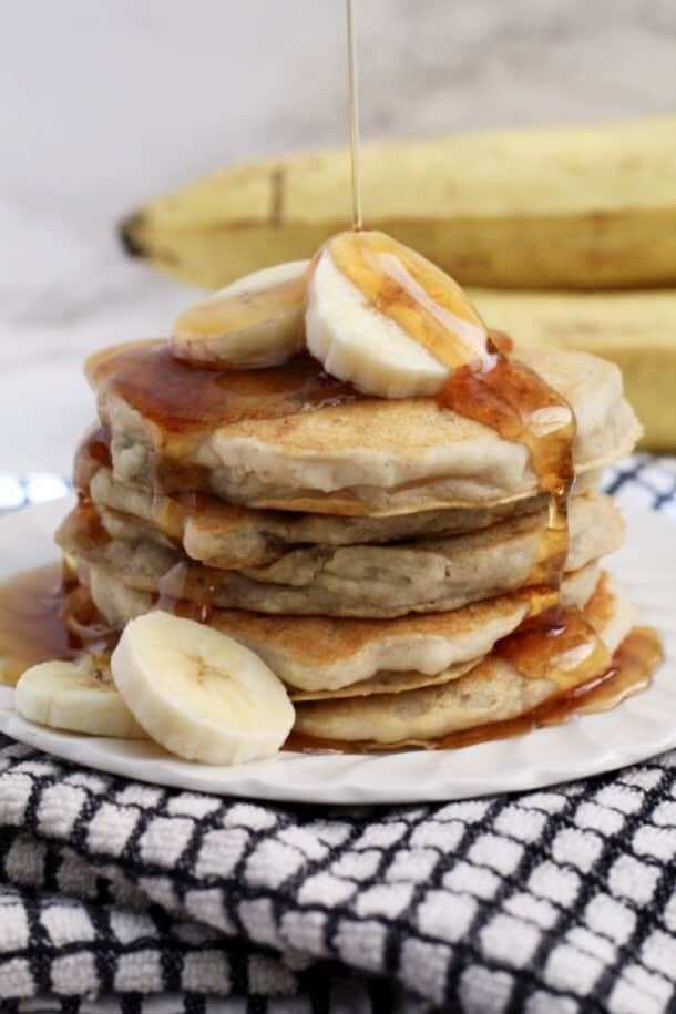 vegane bananen pancakes