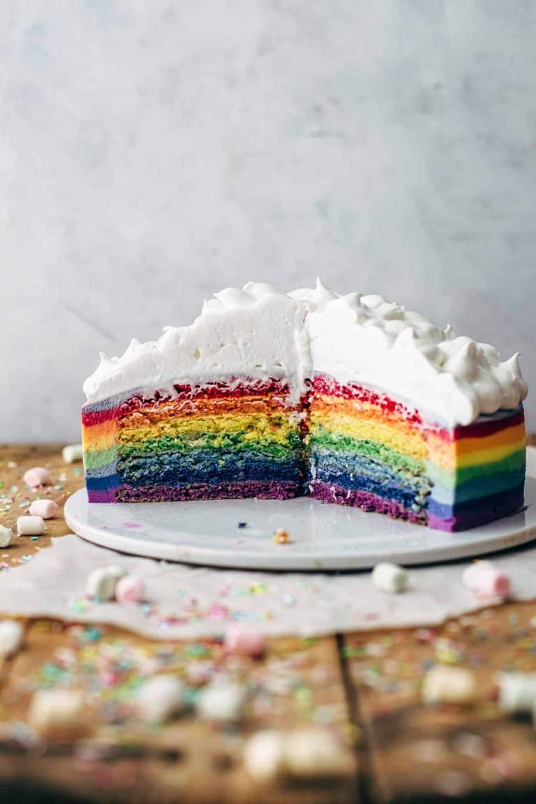 Magischer Regenbogenkuchen: Buntes Rezept für Genießer