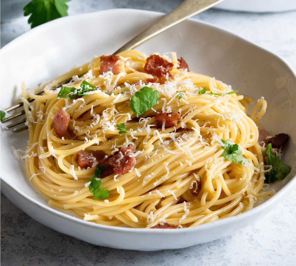Leichte Spaghetti Carbonara