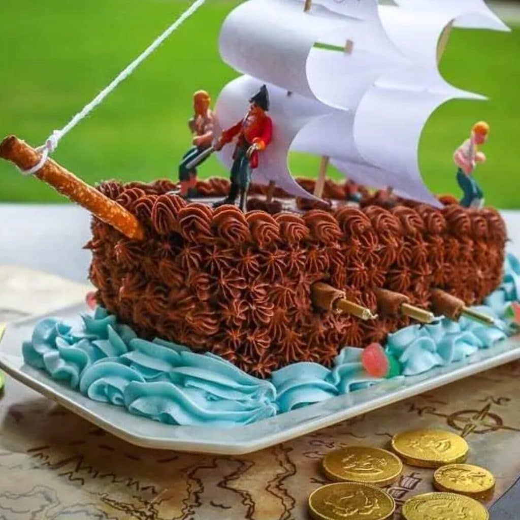 Piratenschiff Kuchen